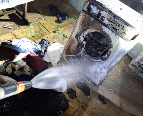 Brand einer Waschmaschine
